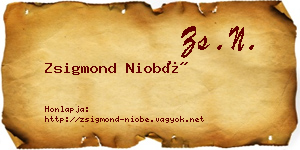 Zsigmond Niobé névjegykártya
